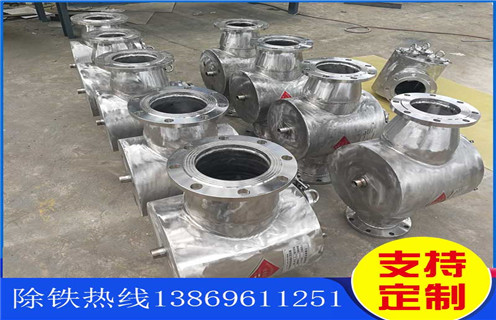 管道除鐵器，棗莊管道除鐵器_棗莊管道除鐵器應(yīng)用安裝示意圖型12000高斯_可定制工作原理