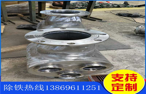 管道除鐵器，棗莊管道除鐵器_棗莊管道除鐵器應(yīng)用安裝示意圖型12000高斯_可定制工作原理